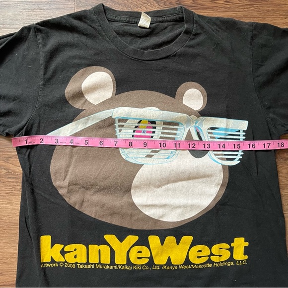 Kanye West Graduation Tour 2008 Takashi Murakami Bear Rap/Hip Hop Tee Tultex SM - Picture 5 of 7